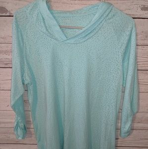 Teal hooded Columbia top